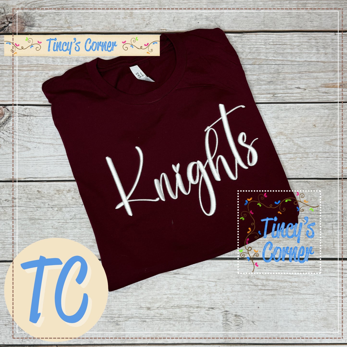 Knights 3D Puff Embroidery T-Shirt