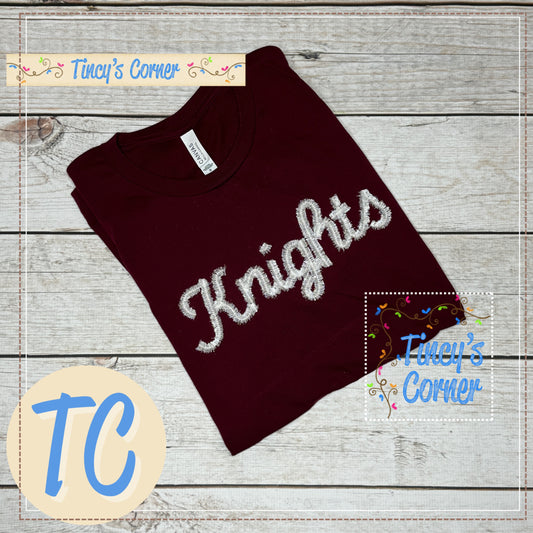 Knights Fringe Embroidery T-Shirt