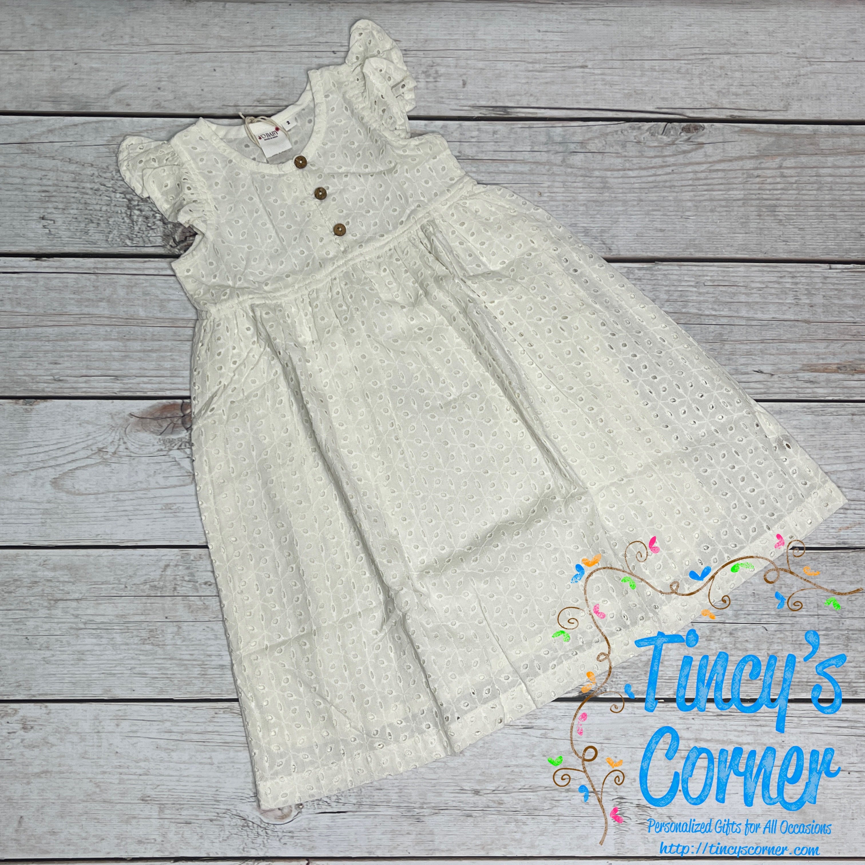 White Eyelet Embroidered Dress