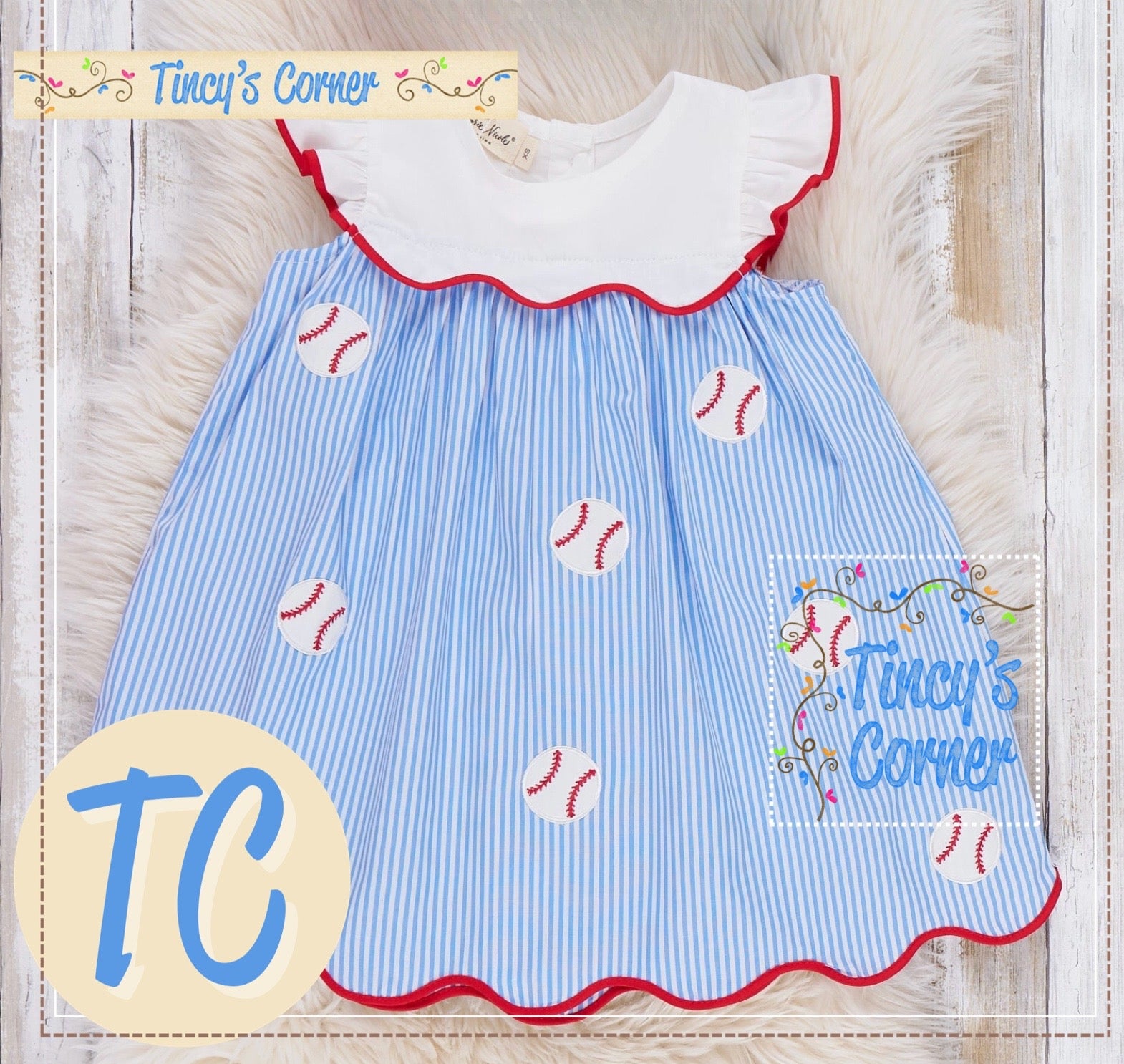 Dugout Ball Striped Dress