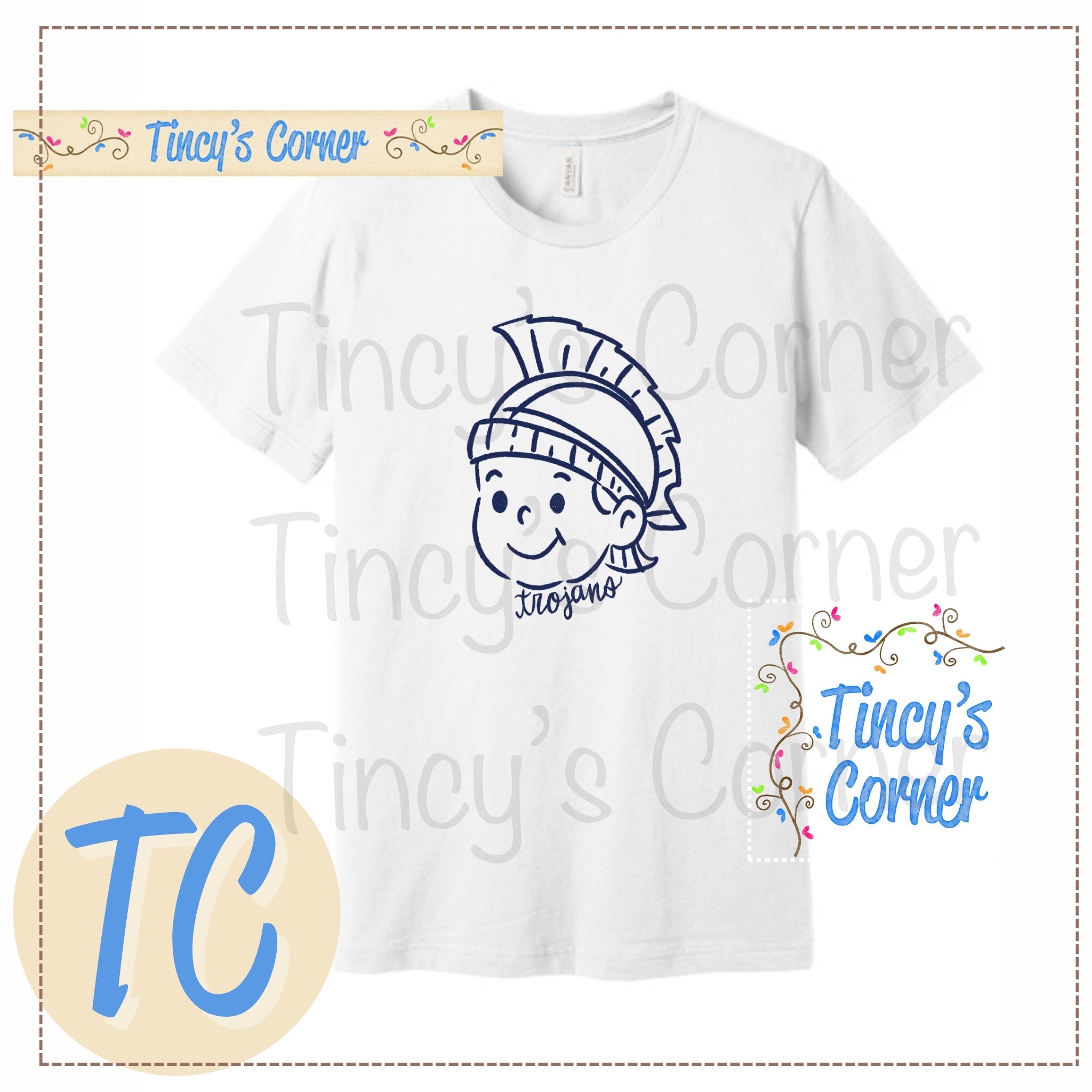 Trojans Doodle Mascot Tee