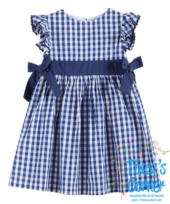 Gingham Tie-Accent Dress