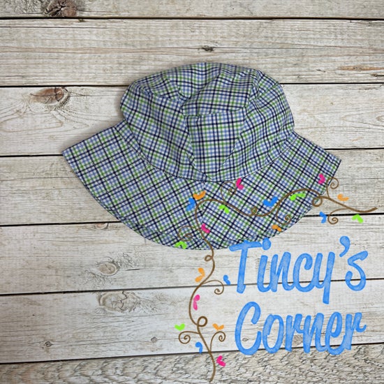 Green & Blue Plaid Bucket Hat