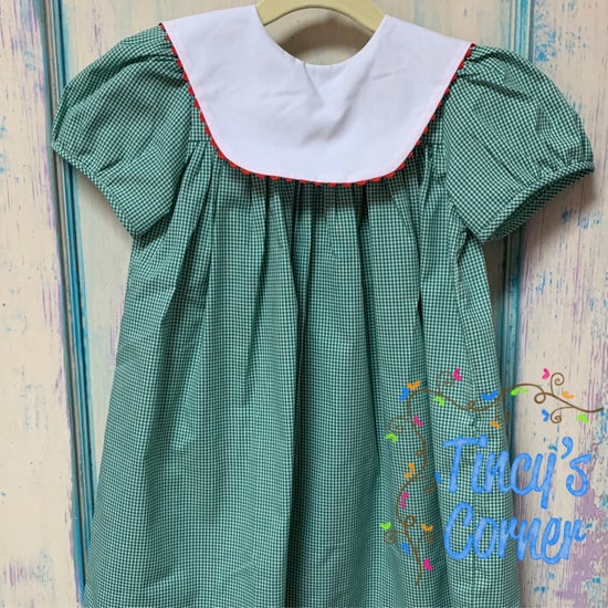 Gingham Collar Dress