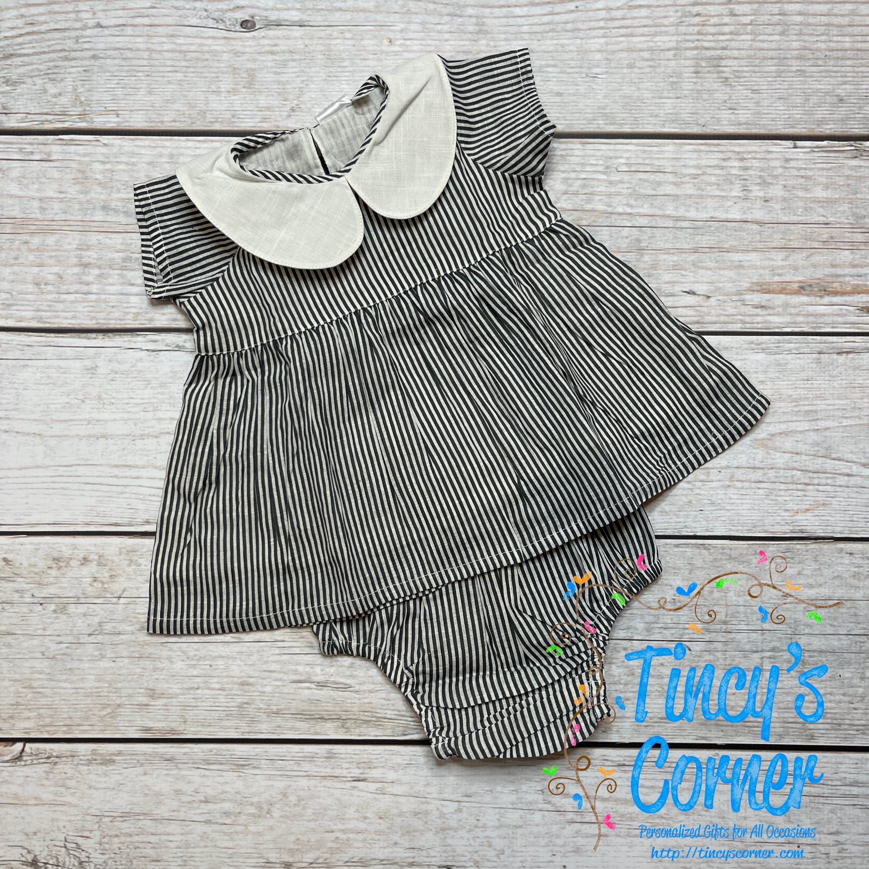 Infant Stripe Collar Dress