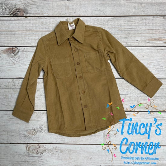 Boy's Corduroy Dress Shirt -114