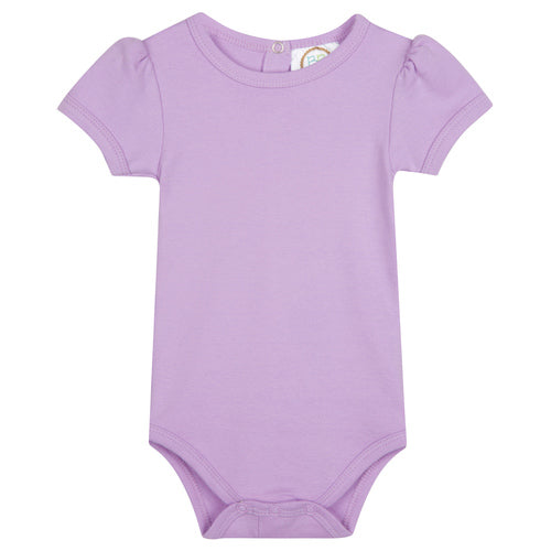 Girl's Short Puff Sleeve Bodysuit