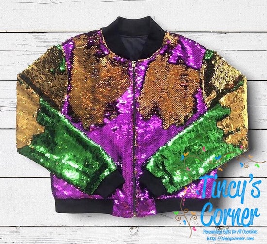 Kids/Teens Reversible Sequin Mardi Gras Jacket