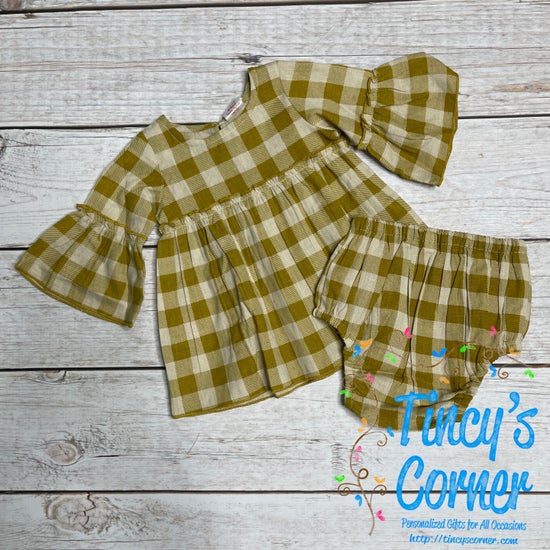Buffalo Plaid Dress w/Bloomers