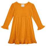 Infant LS Empire Waist Ruffle Dress