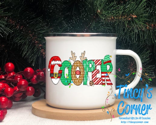 Christmas Name Camp Mug