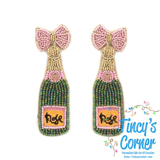 Poppin' Bottles Beaded Earrings