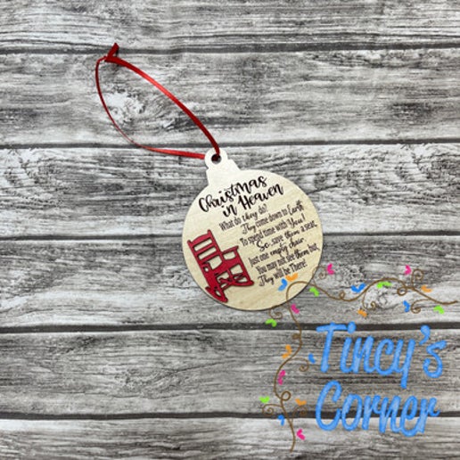 Christmas in Heaven Chair Ornament