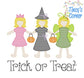 Trick or Treat Girl Embroidery T-Shirt