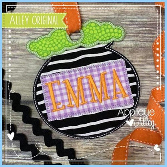 Witch Cauldron Bag Tag