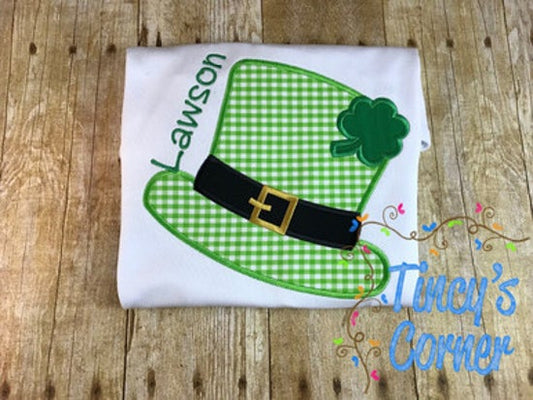 St. Patrick's Day Hat Applique T-Shirt