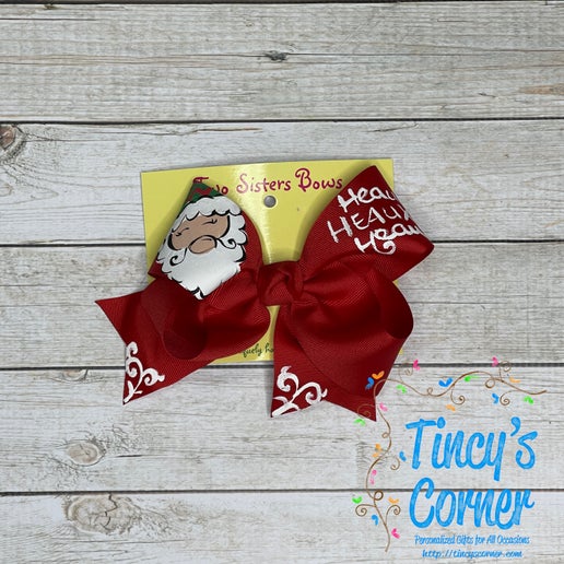 Santa Heaux Heaux Heaux Red Hair Bow