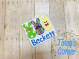 Boy Easter Bunny Peeps Applique T-Shirt