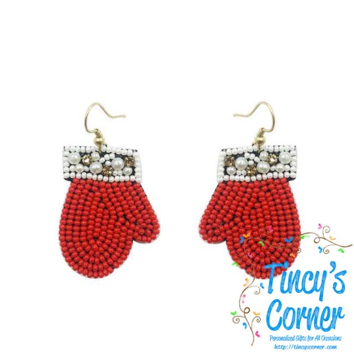 Hello Winter Beaded Earrings