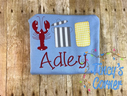 Crawfish Boil Trio Applique T-Shirt