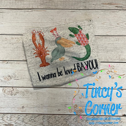 I Wanna Be Loved Bayou! Crawfish Pelican Alligator T-Shirt