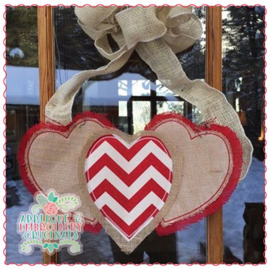 Triple Hearts Door Hanger