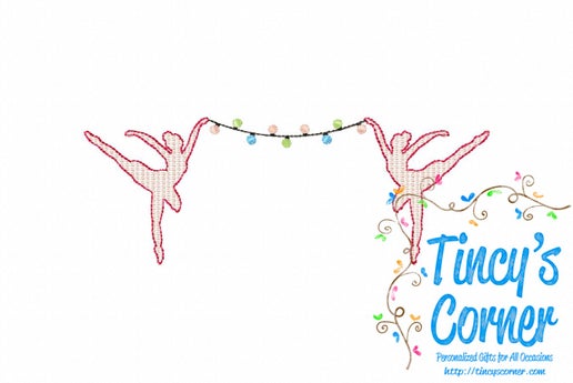 Ballerinas with Lights Embroidery T-Shirt