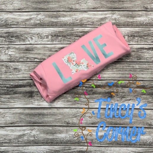 LOVE Louisiana Watercolor T-Shirt