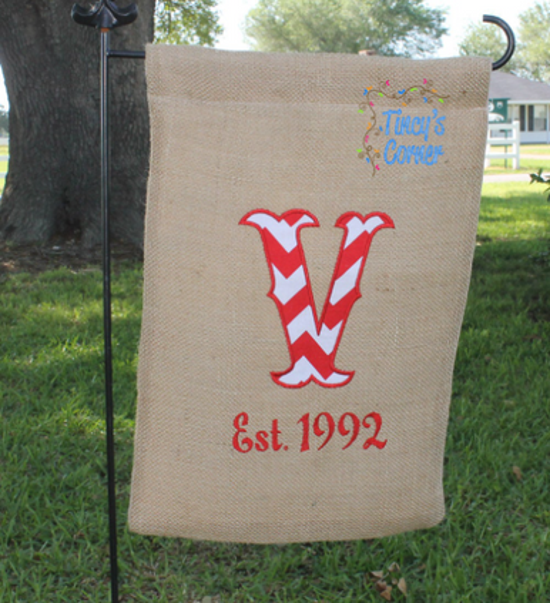 Carnival Initial Garden Flag