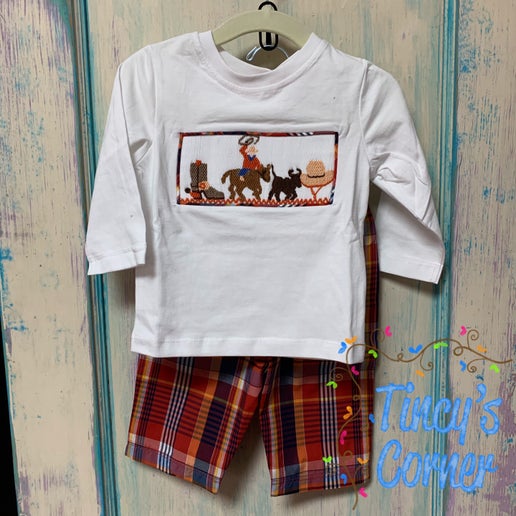 Rodeo Smocked Pants Set -114