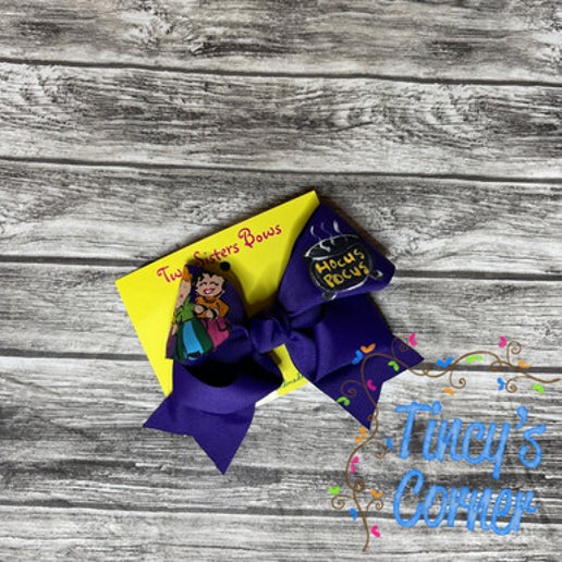 Hocus Pocus Purple Hair Bow