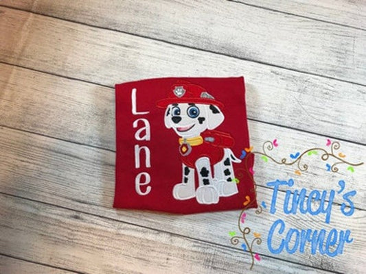 Paw Patrol Marshall Birthday Applique T-Shirt