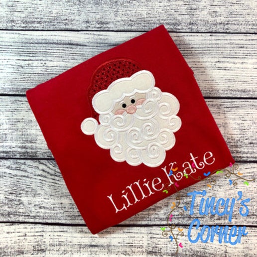 Santa Swirl Applique T-Shirt