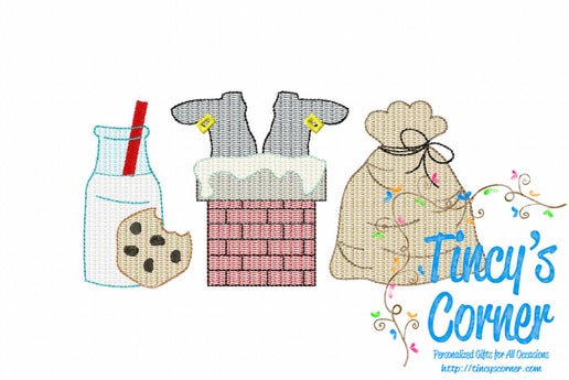 Santa Things Trio Embroidery T-Shirt