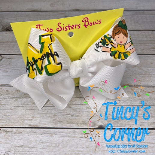 Mamou Cheer White Hair Bow