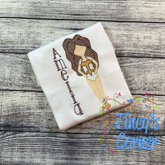 Golden Girl Embroidery T-Shirt