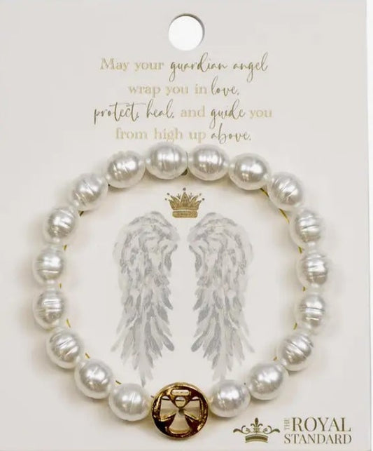 Guardian Angel Bracelet White/Gold