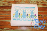 Faux Smocked Boy Bunny Embroidery T-Shirt