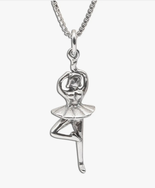 Sterling Silver Children's Ballerina Necklace