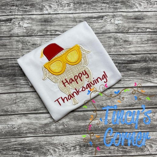 Turkey Friends Applique T-Shirt