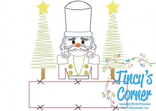 Vintage Nutcracker Wally with Name Plate Applique T-Shirt