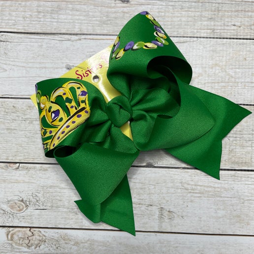 Queen's Crown Emerald Hair Bow