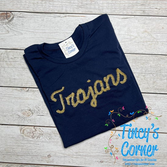 Trojans Fringe Embroidery T-Shirt