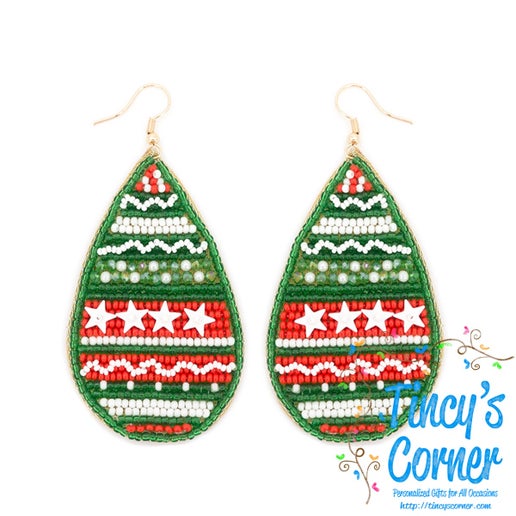 Happy Holla Days Beaded Earrings