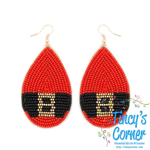 HO HO HO Beaded Earrings