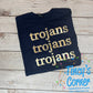 Trojans Trojans Trojans Heat Transfer Vinyl T-Shirt