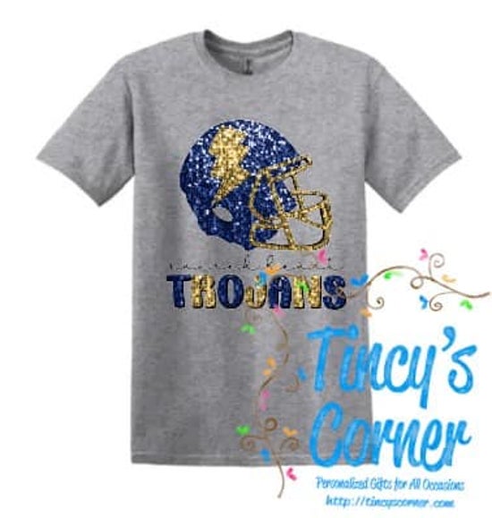 SH Trojans Faux Sequin Helmet