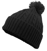 Cable Knit Pom Beanie