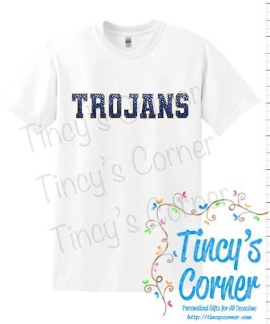 Trojans Faux Glitter T-Shirt/Sweatshirt