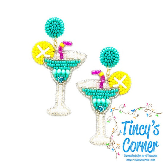 Crazy Cocktail Beaded Earrings